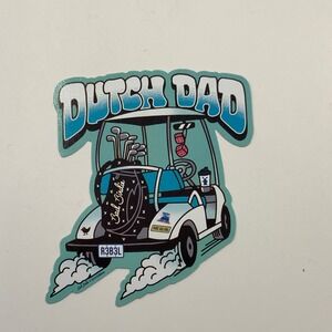 Dutch Bros x Bad Birdie Dutch Dad Golf Sticker Fathers Day 2026 Coffee Golfing